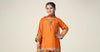 3 Piece Embroidered Raw Silk Suit