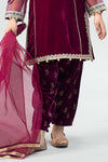 3 Piece Embroidered Velvet Suit
