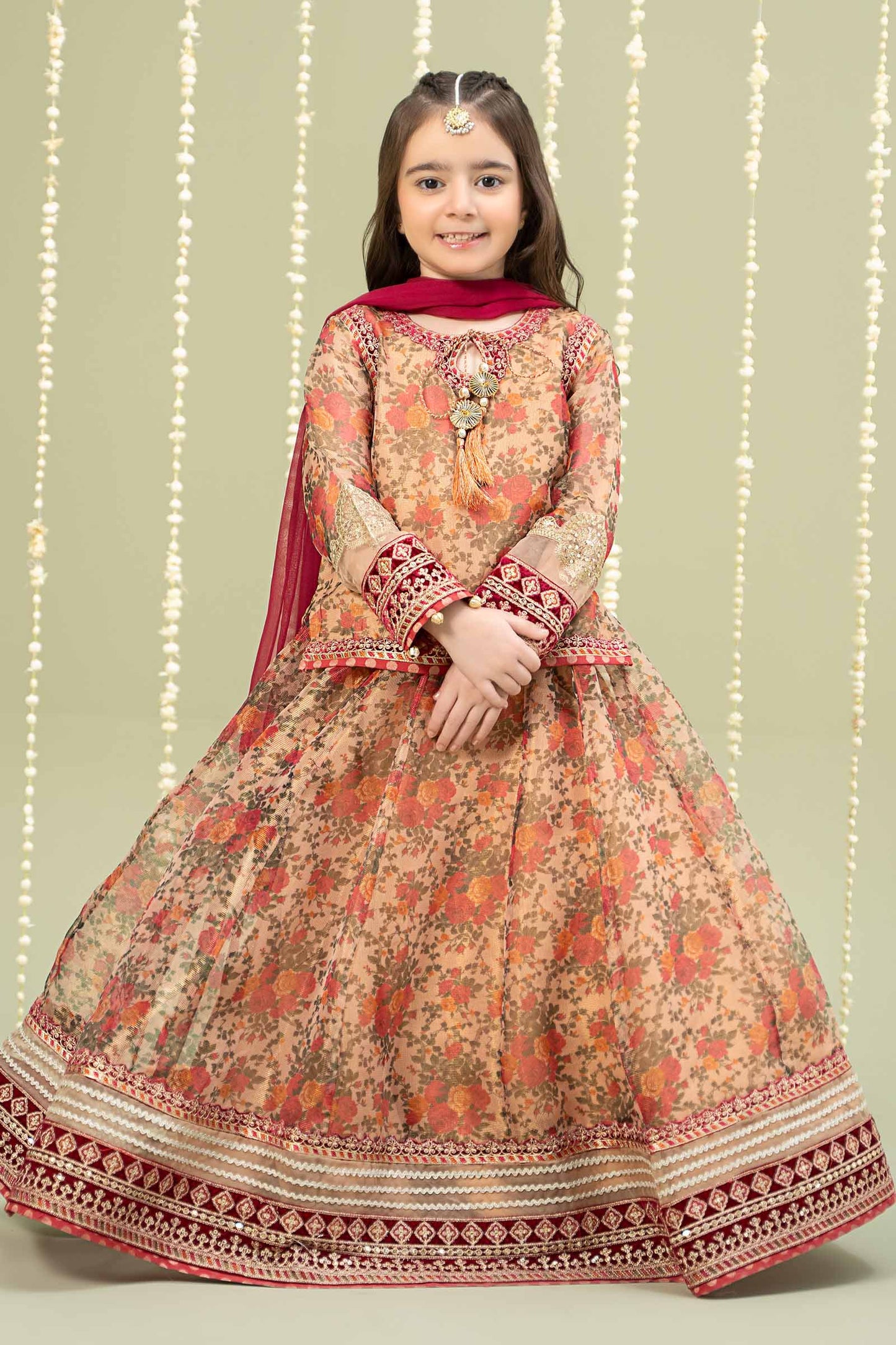 3 Piece Embroidered Cotton Maoori Net Suit