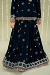 3 Piece Embroidered Velvet Suit