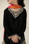 3 Piece Embroidered Velvet Suit