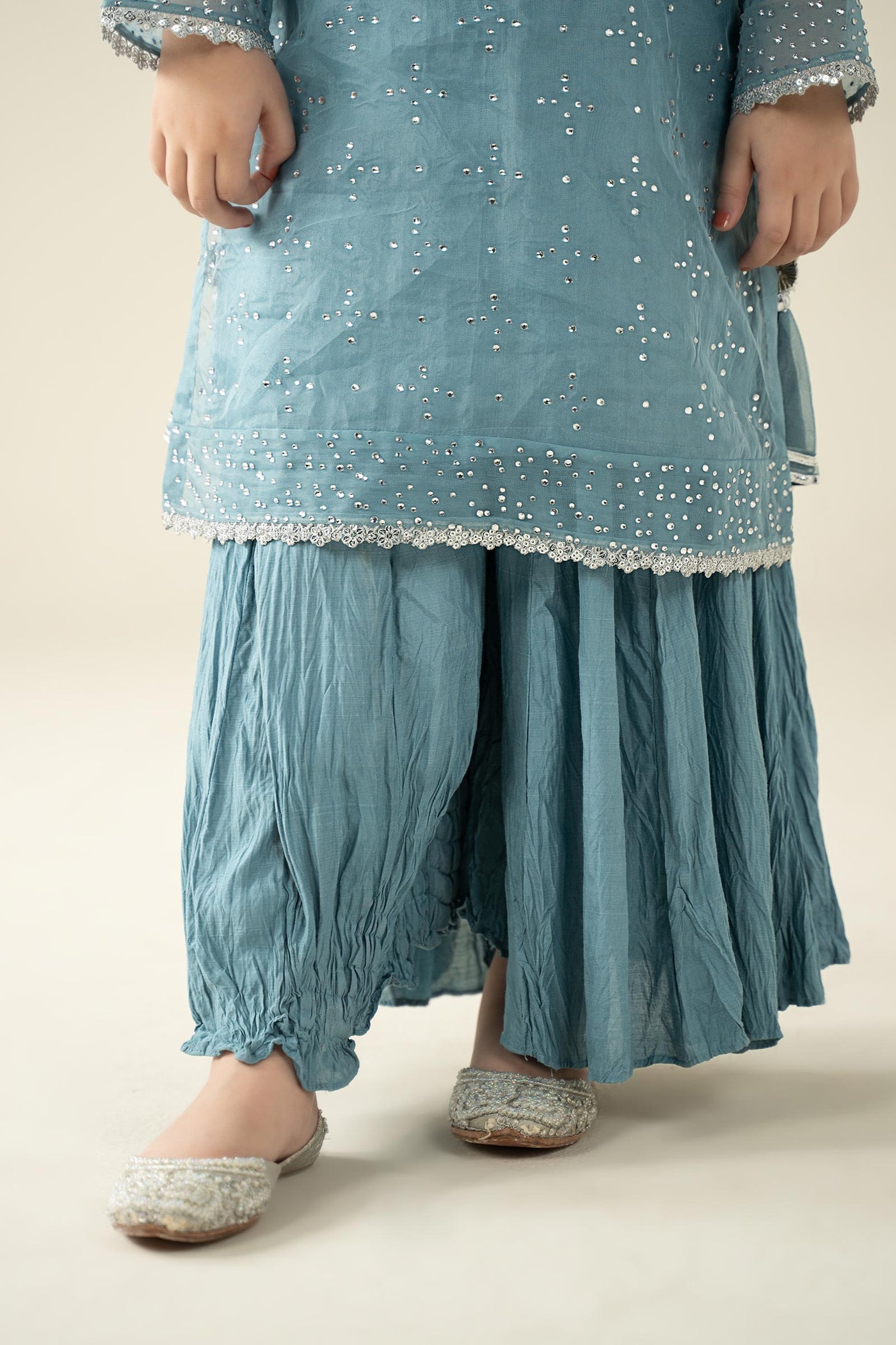 3 Piece Embellished Organza Suit