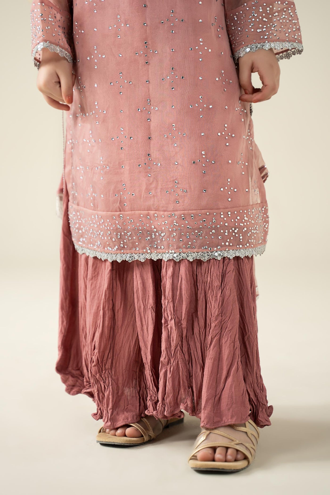 3 Piece Embellished Organza Suit