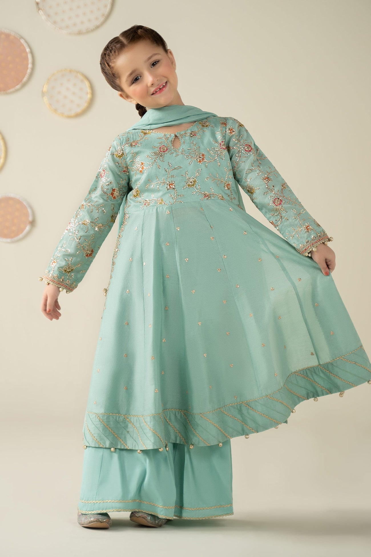 3 Piece Embroidered Cotton Silk Suit