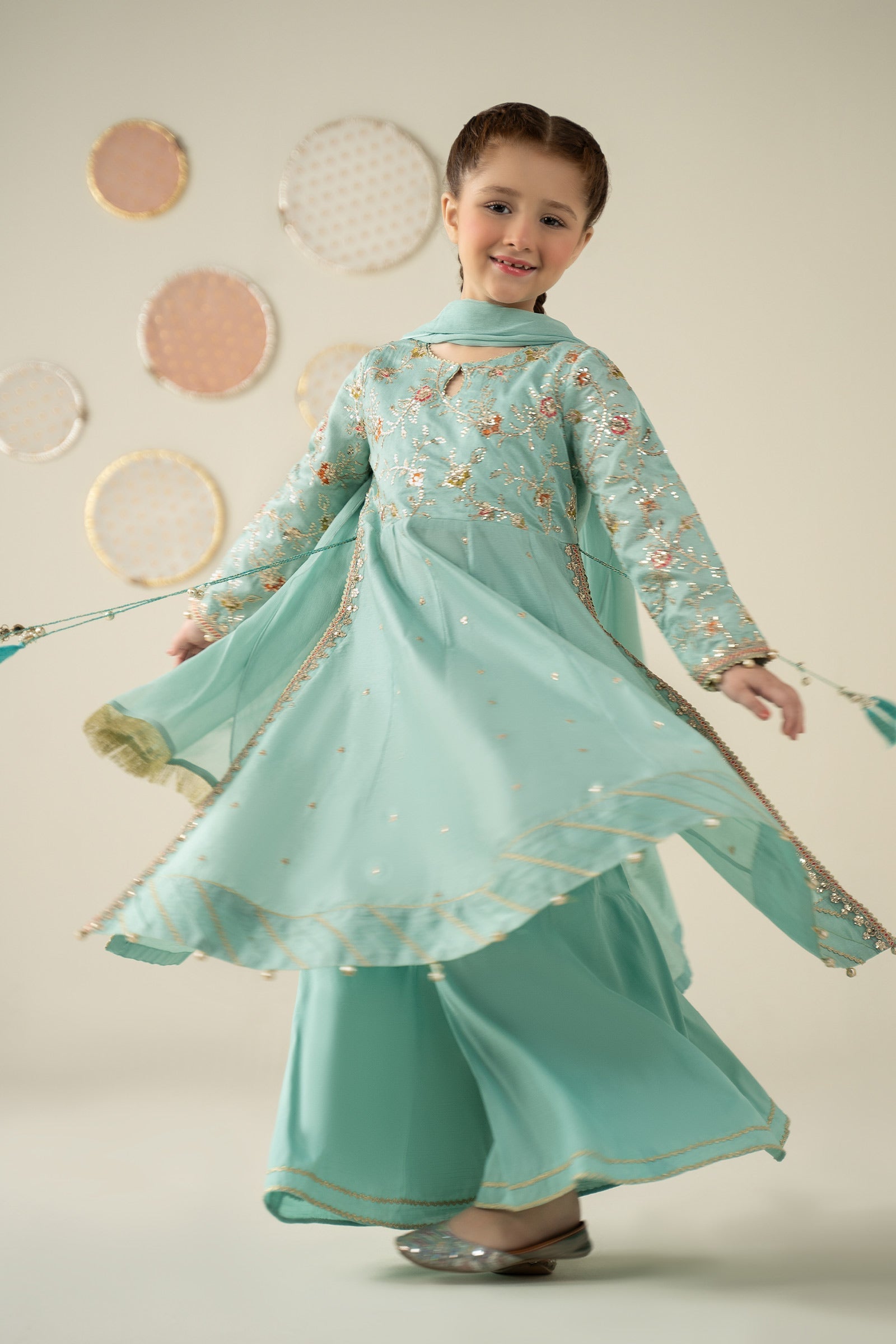 3 Piece Embroidered Cotton Silk Suit