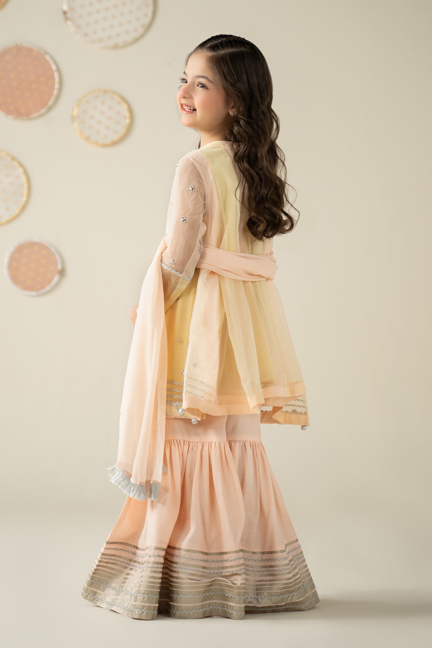 3 Piece Embroidered Organza Suit