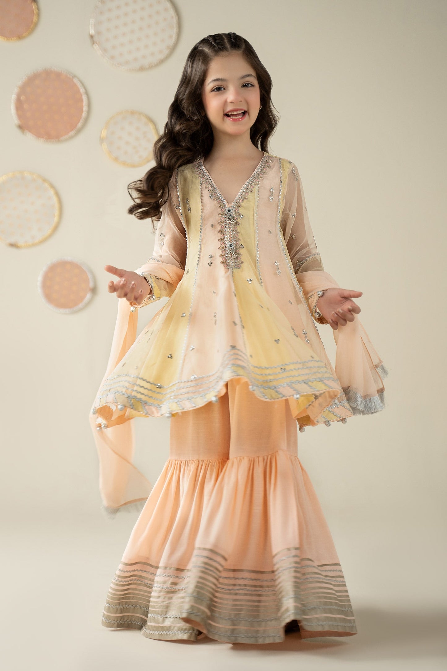 3 Piece Embroidered Organza Suit