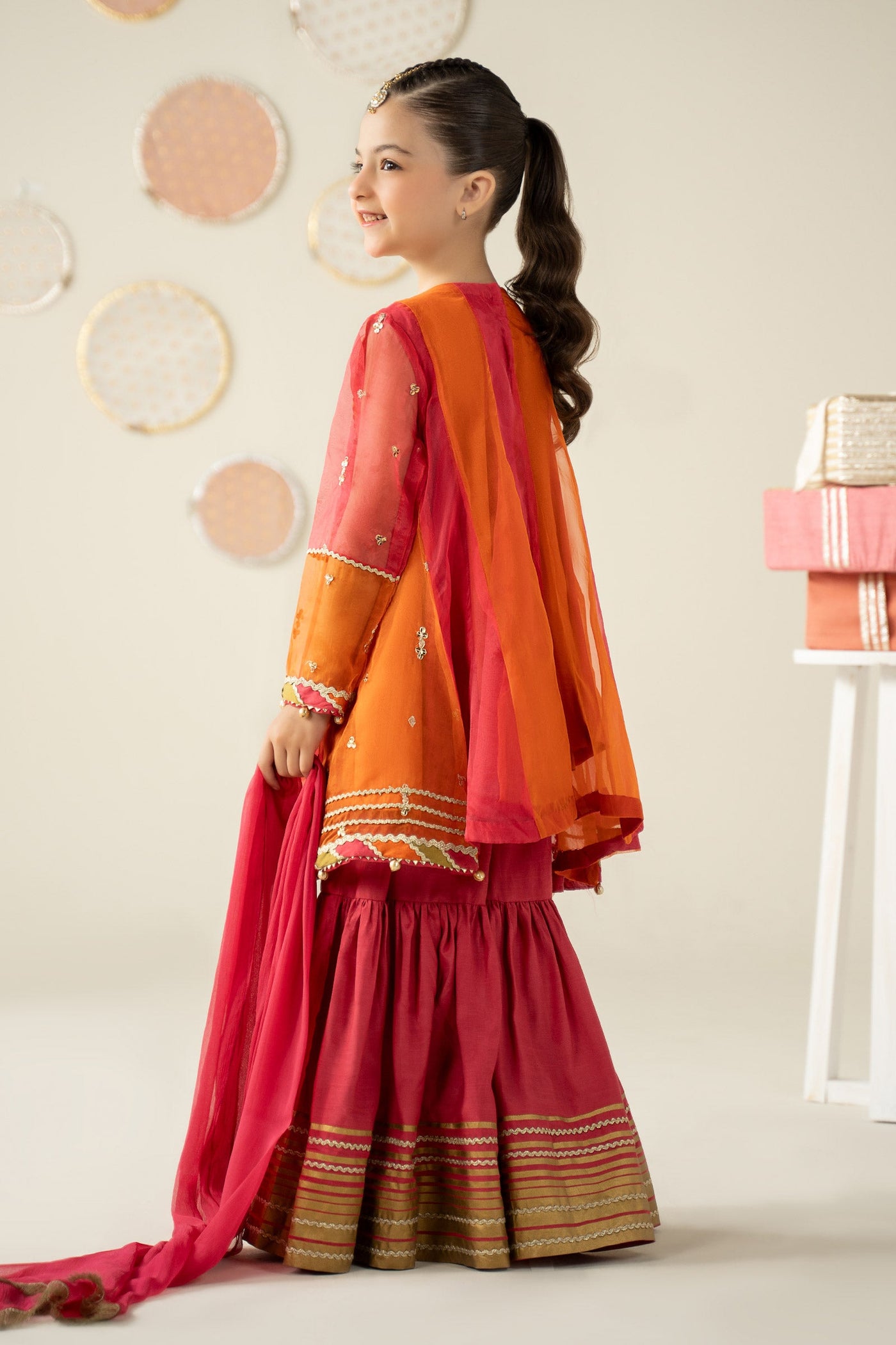 3 Piece Embroidered Organza Suit