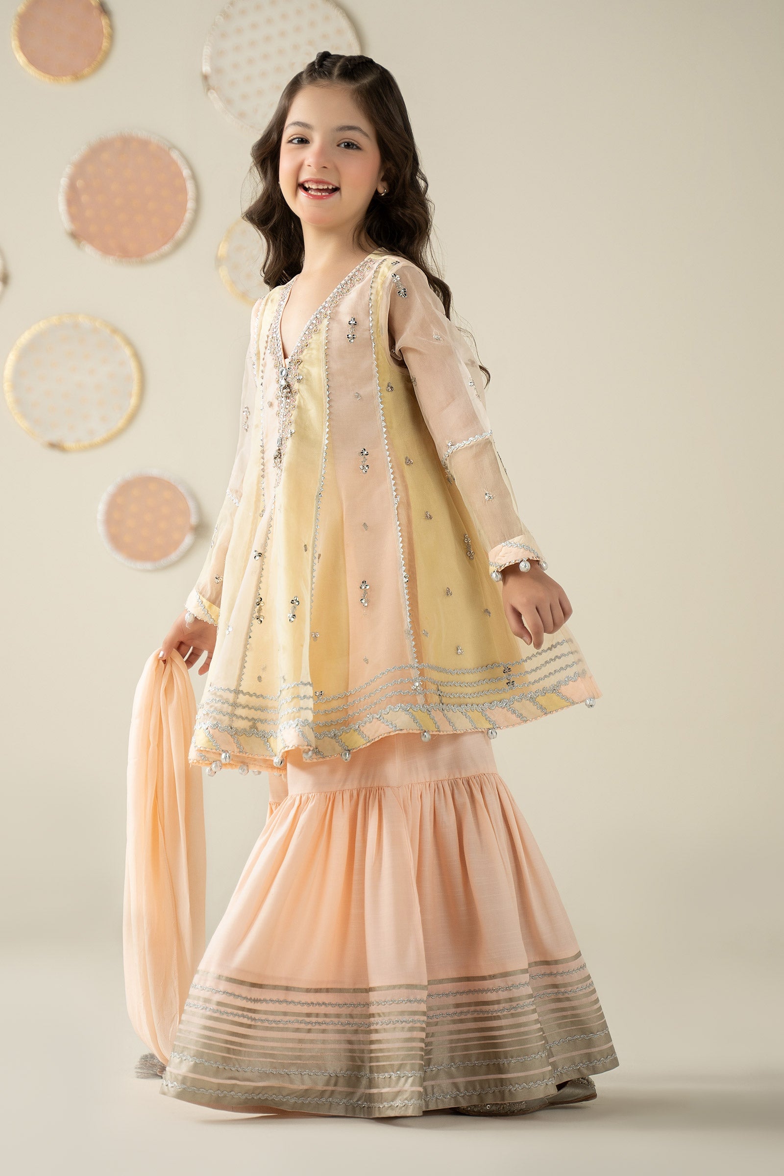 3 Piece Embroidered Organza Suit