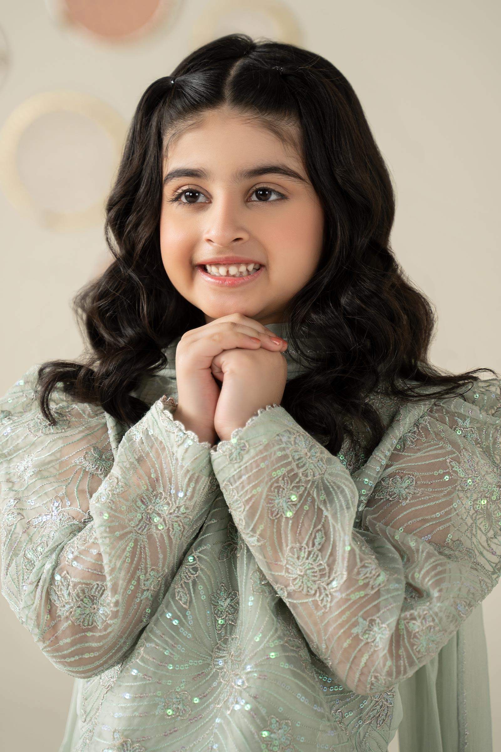 3 Piece Embroidered Organza Suit