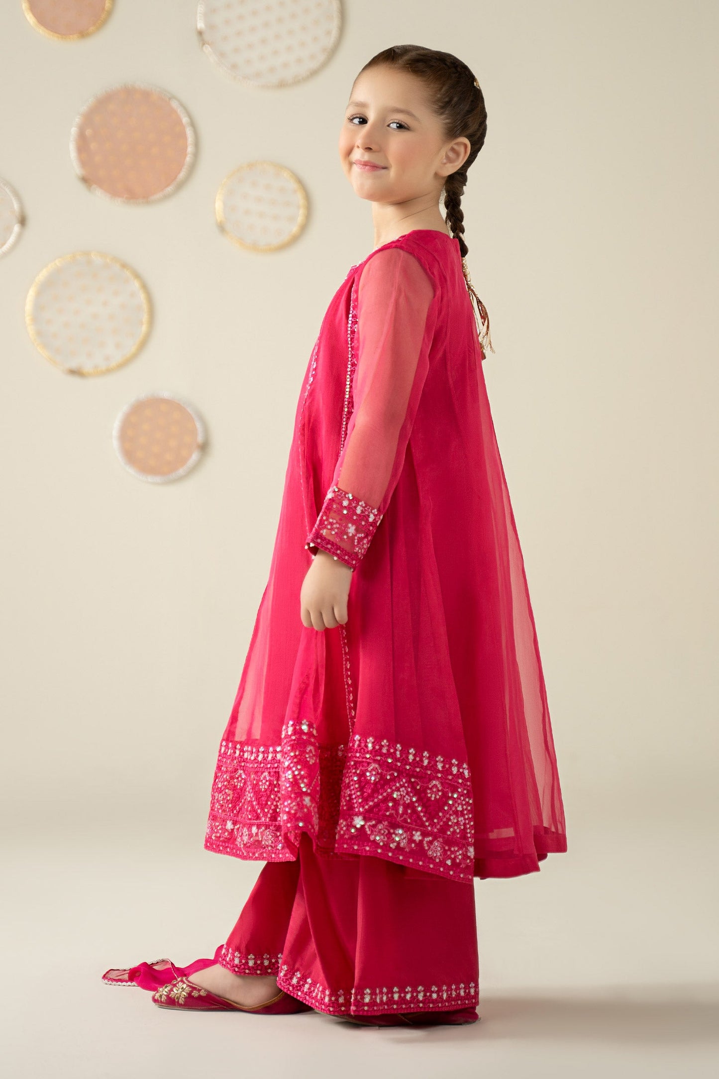 3 Piece Embroidered Organza Suit