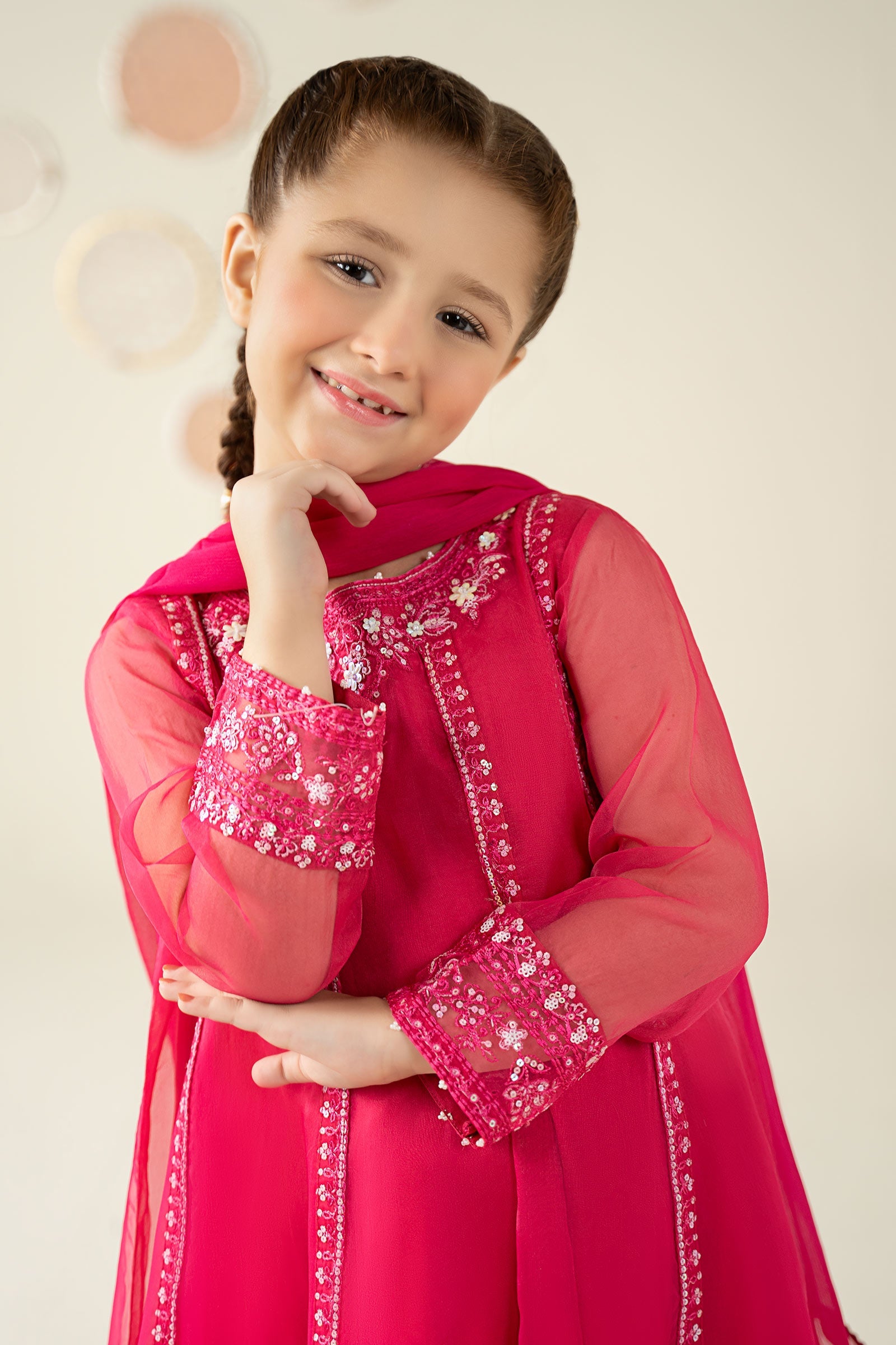3 Piece Embroidered Organza Suit