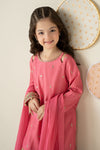 3 Piece Embroidered Raw Silk Suit