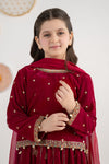 3 Piece Embroidered Velvet Suit