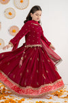 3 Piece Embroidered Velvet Suit