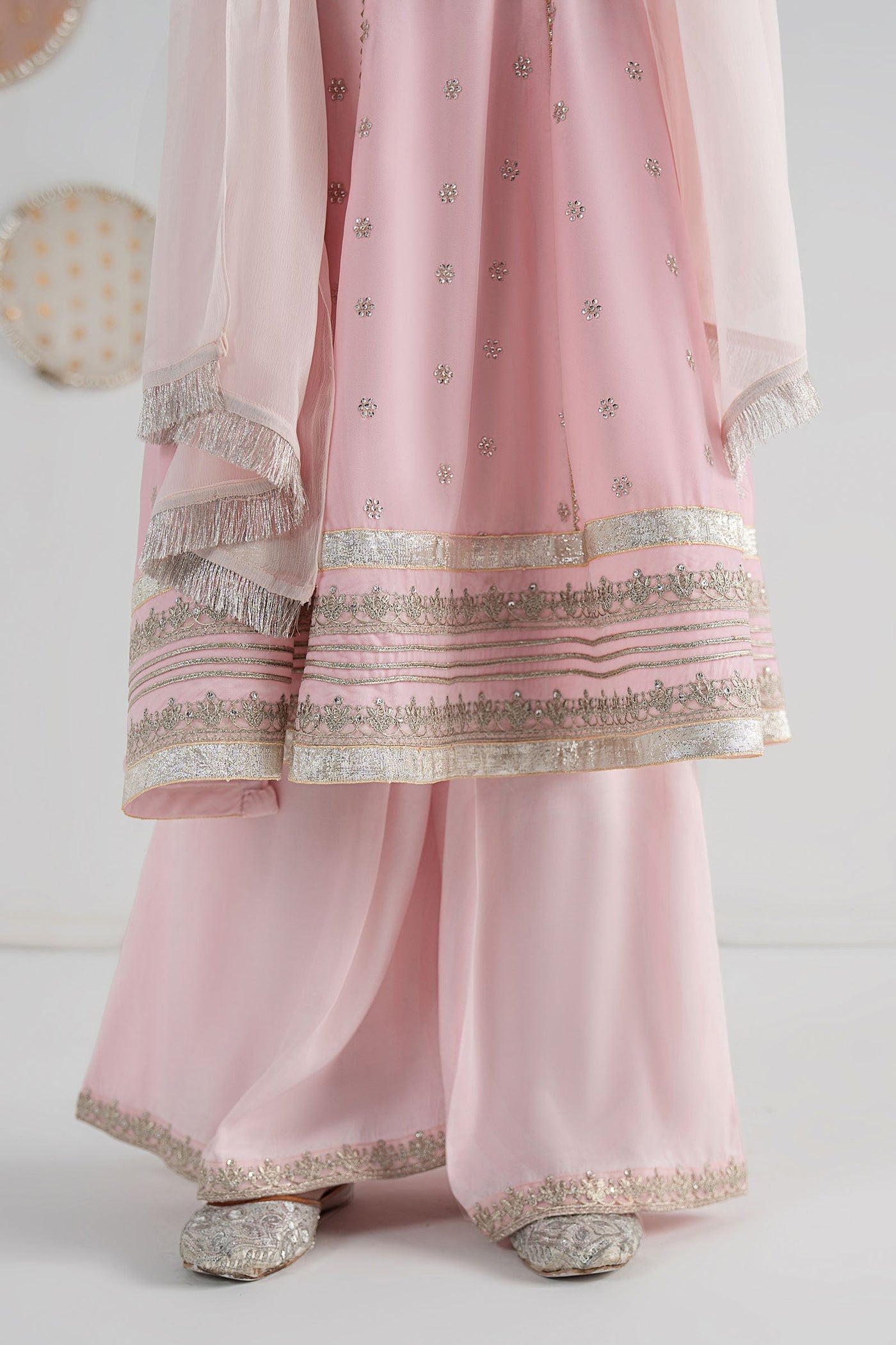 3 Piece Embroidered Velvet Suit