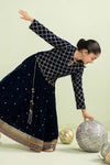 3 Piece Embroidered Velvet Suit