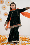 3 Piece Embroidered Velvet Suit