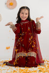 3 Piece Embroidered Velvet Suit