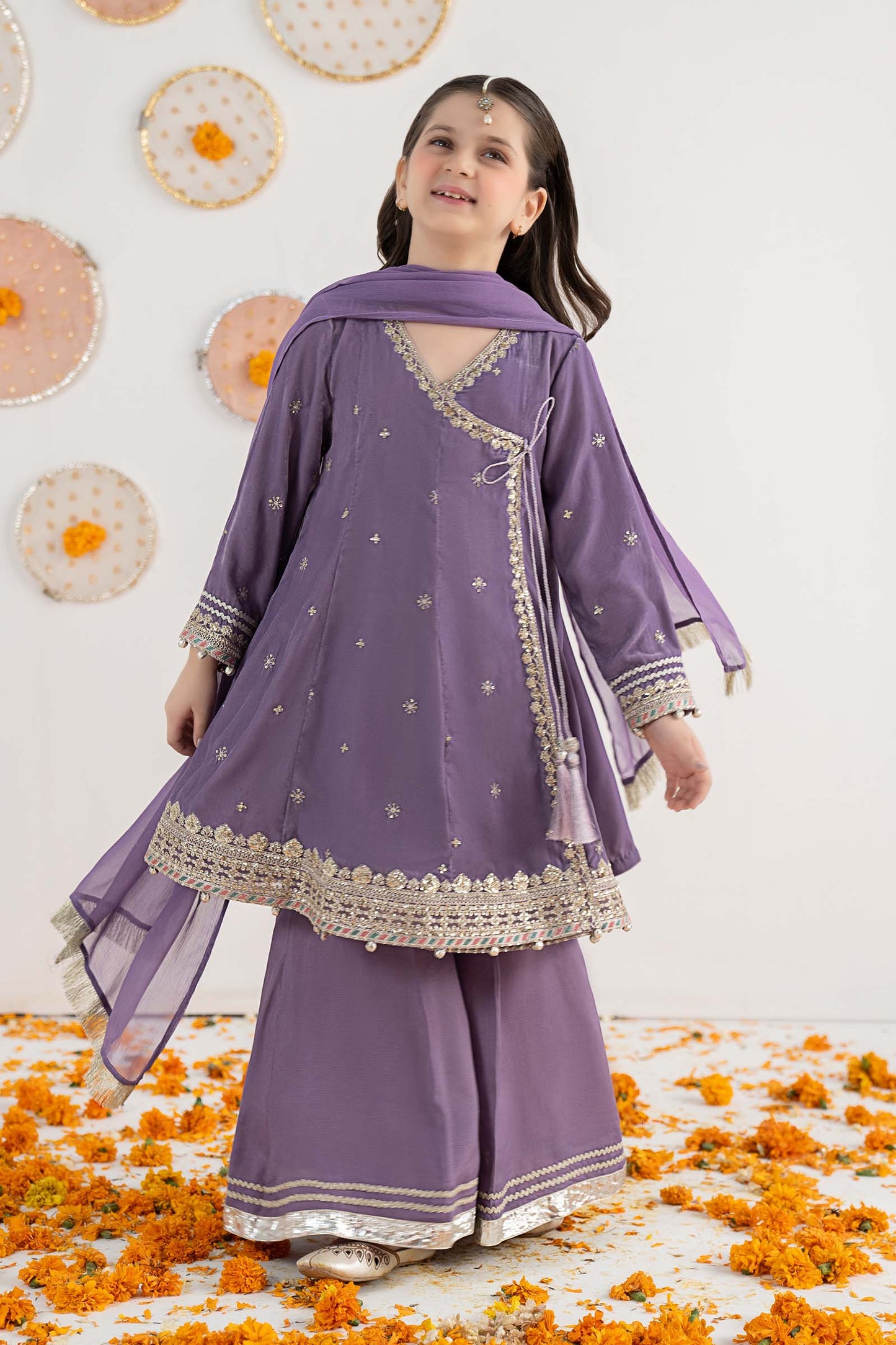 3 Piece Embroidered Velvet Suit