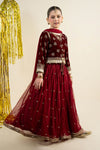 3 Piece Embroidered Net Suit