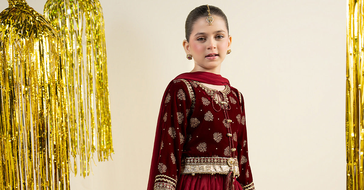 3 Piece Embroidered Net Suit