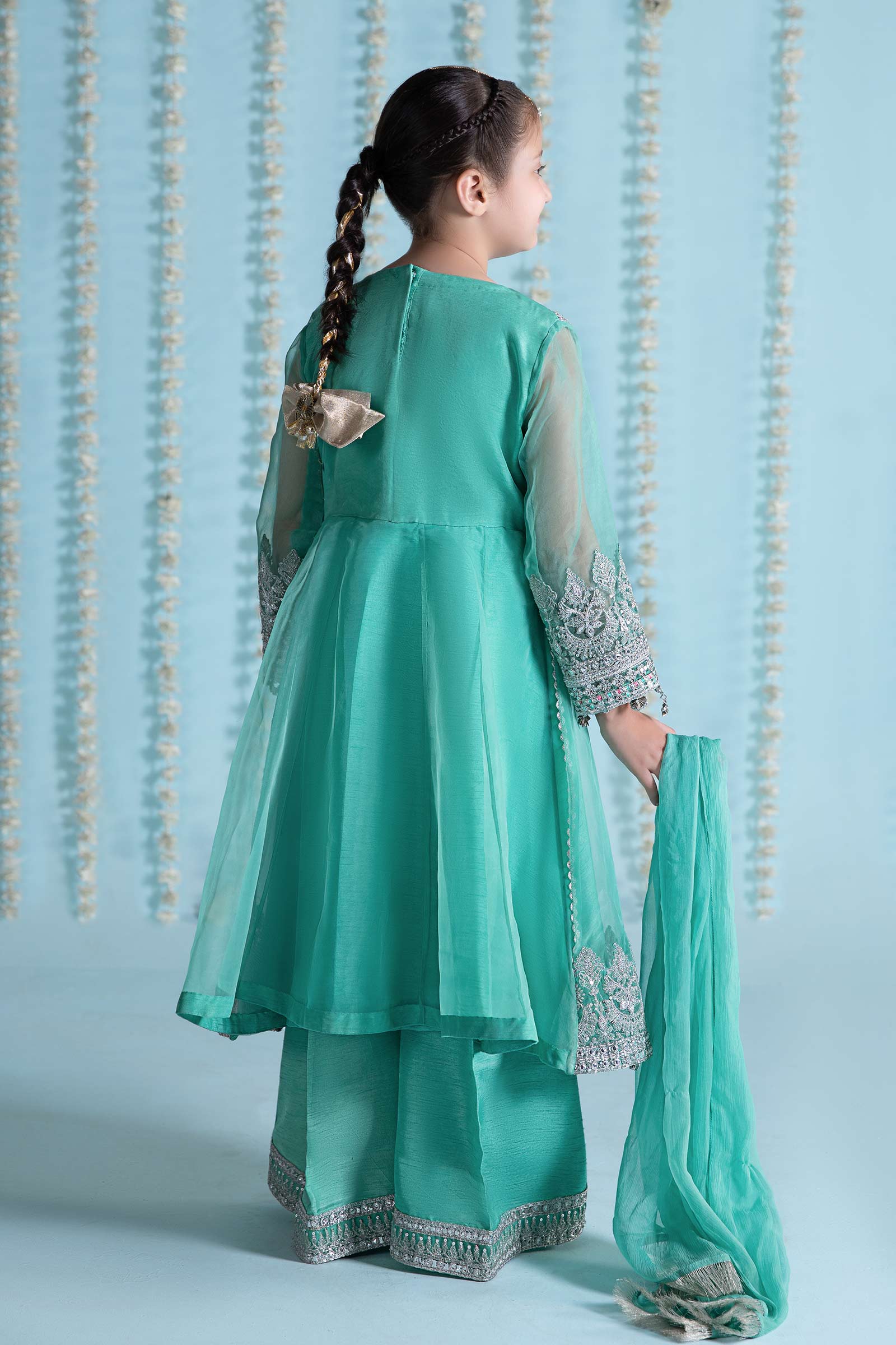 3 Piece Embroidered Organza Suit