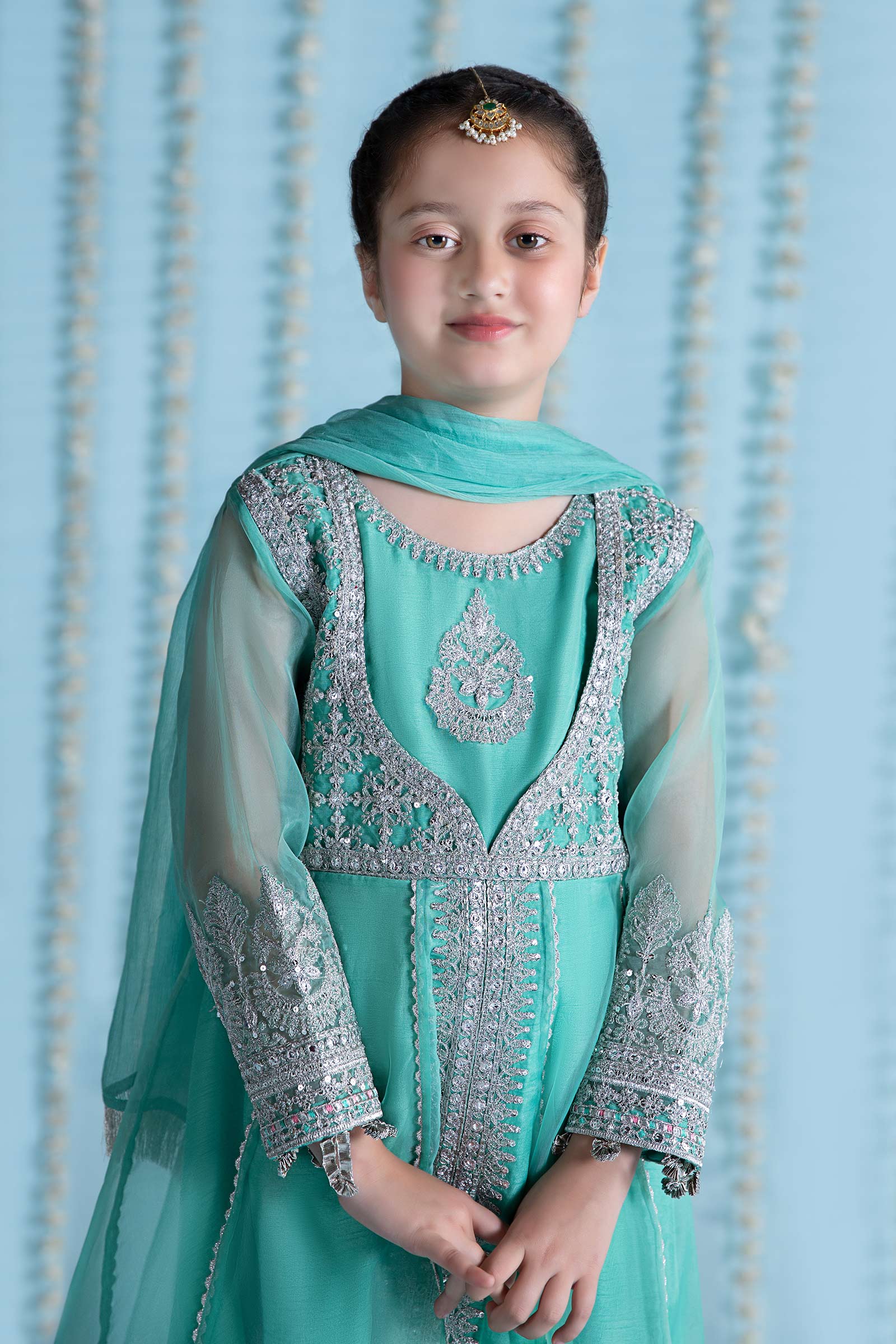 3 Piece Embroidered Organza Suit