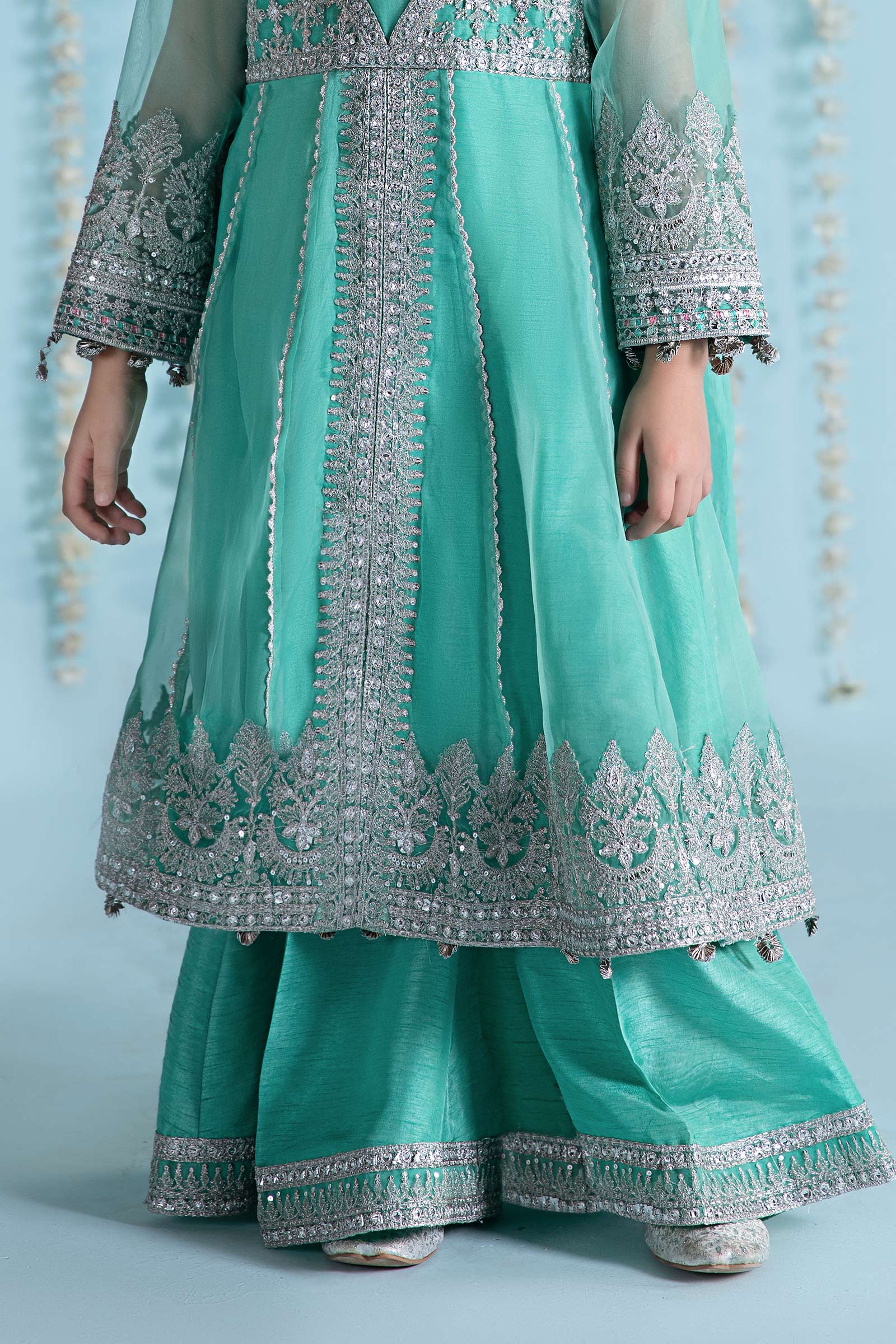 3 Piece Embroidered Organza Suit