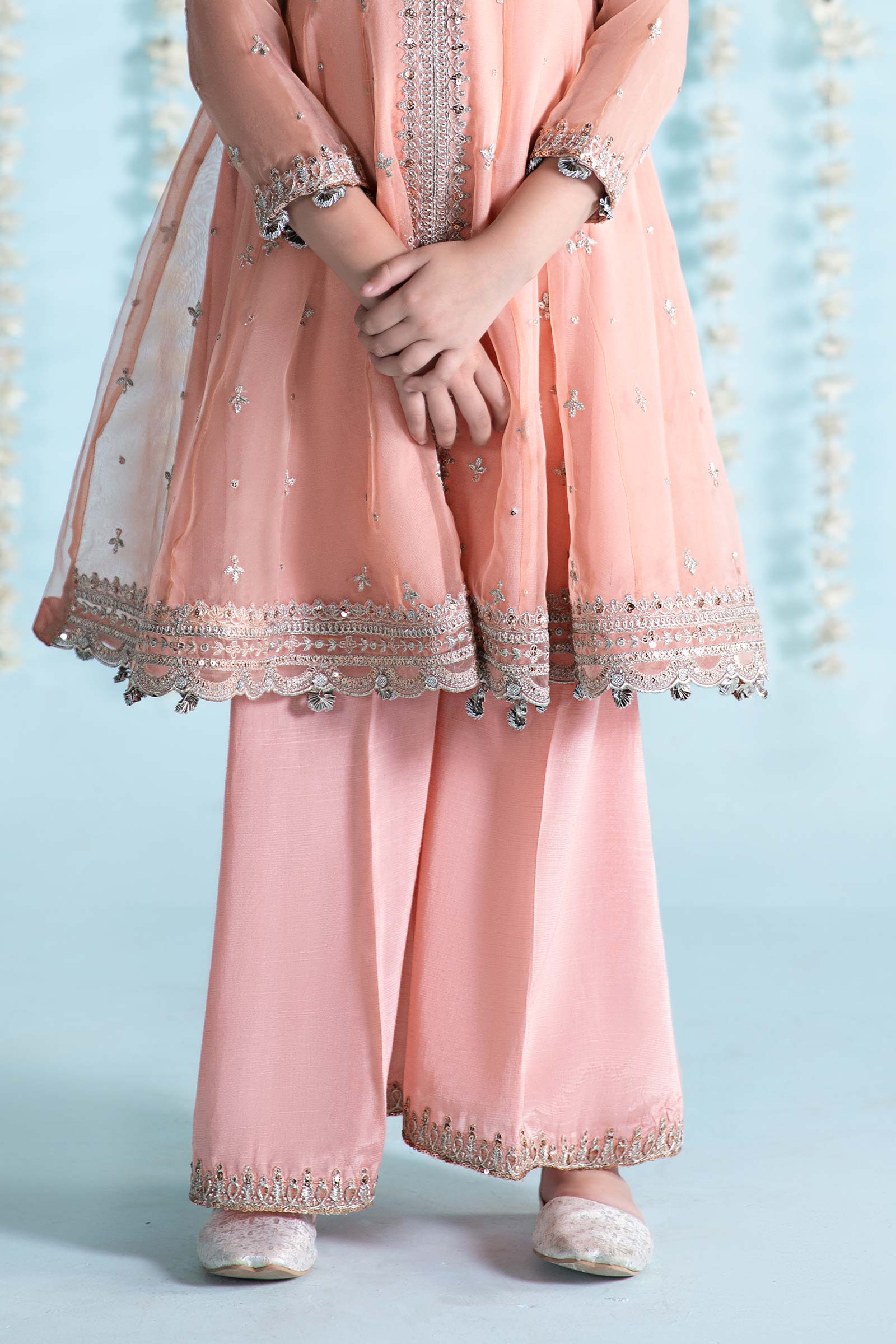 3 Piece Embroidered Organza Suit