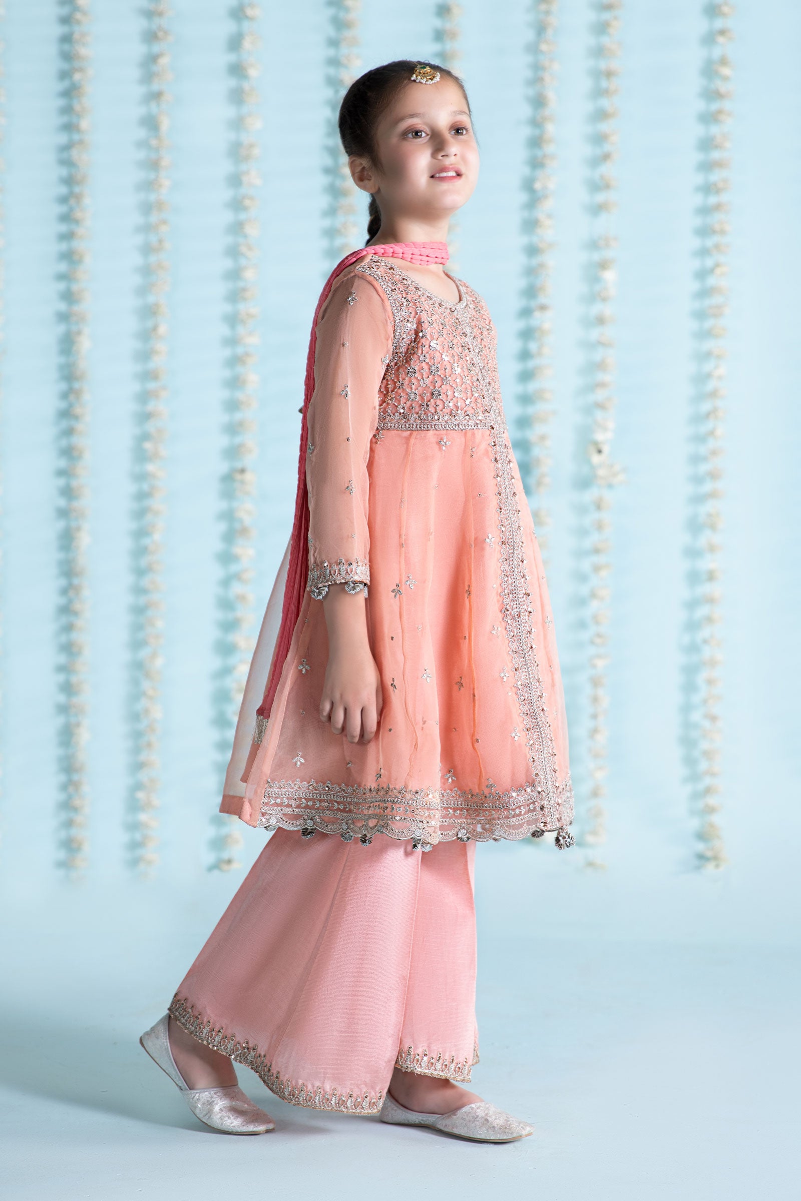 3 Piece Embroidered Organza Suit