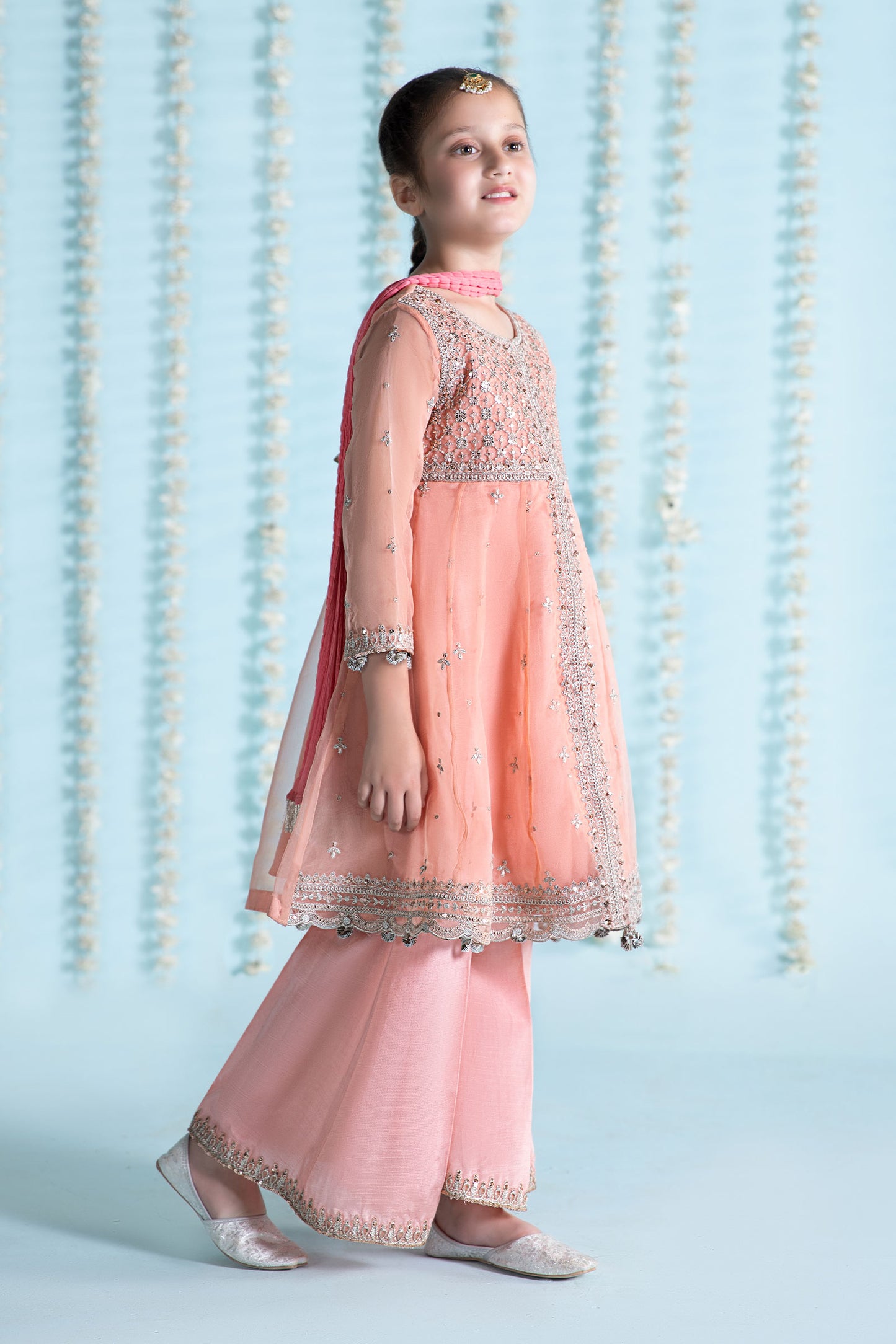3 Piece Embroidered Organza Suit