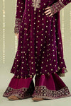 3 Piece Embroidered Velvet Suit