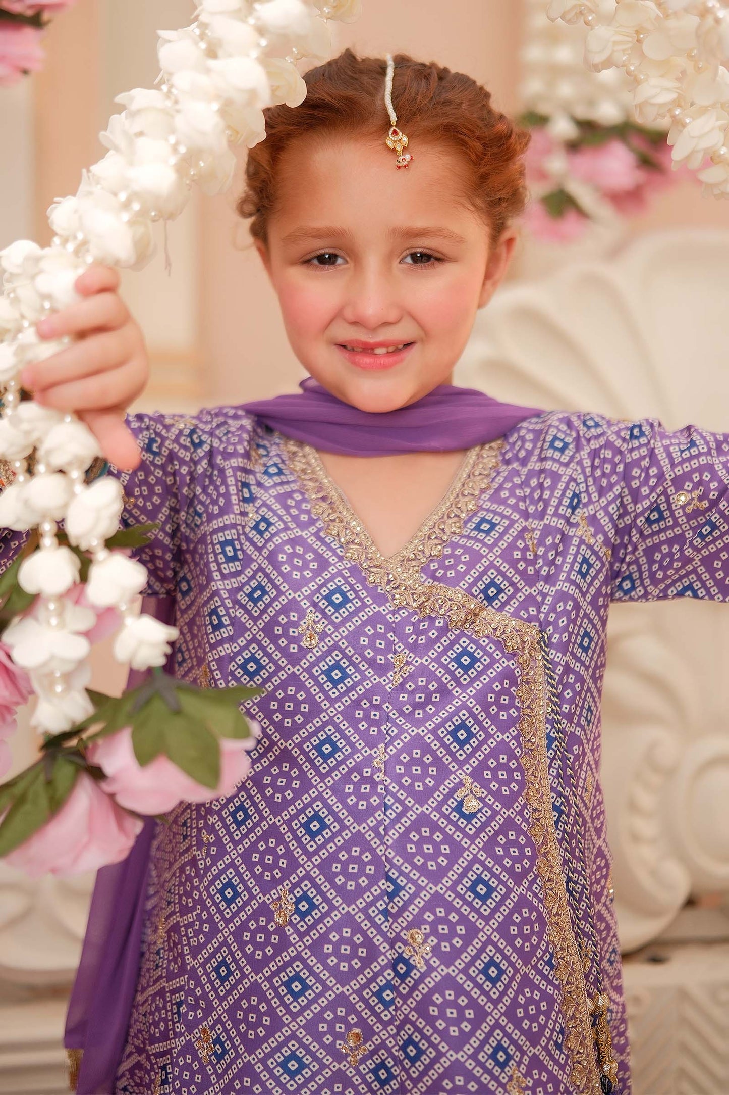 3 Piece Embroidered Raw Silk Suit
