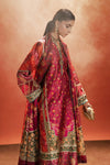 3 Piece Embroidered Satin Silk Suit