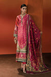 3 Piece Embroidered Satin Silk Suit