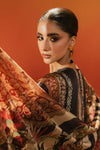 3 Piece Embroidered Satin Silk Suit