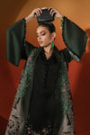 3 Piece Embroidered Satin Silk Suit