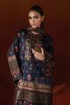 3 Piece Printed Satin Silk Suit