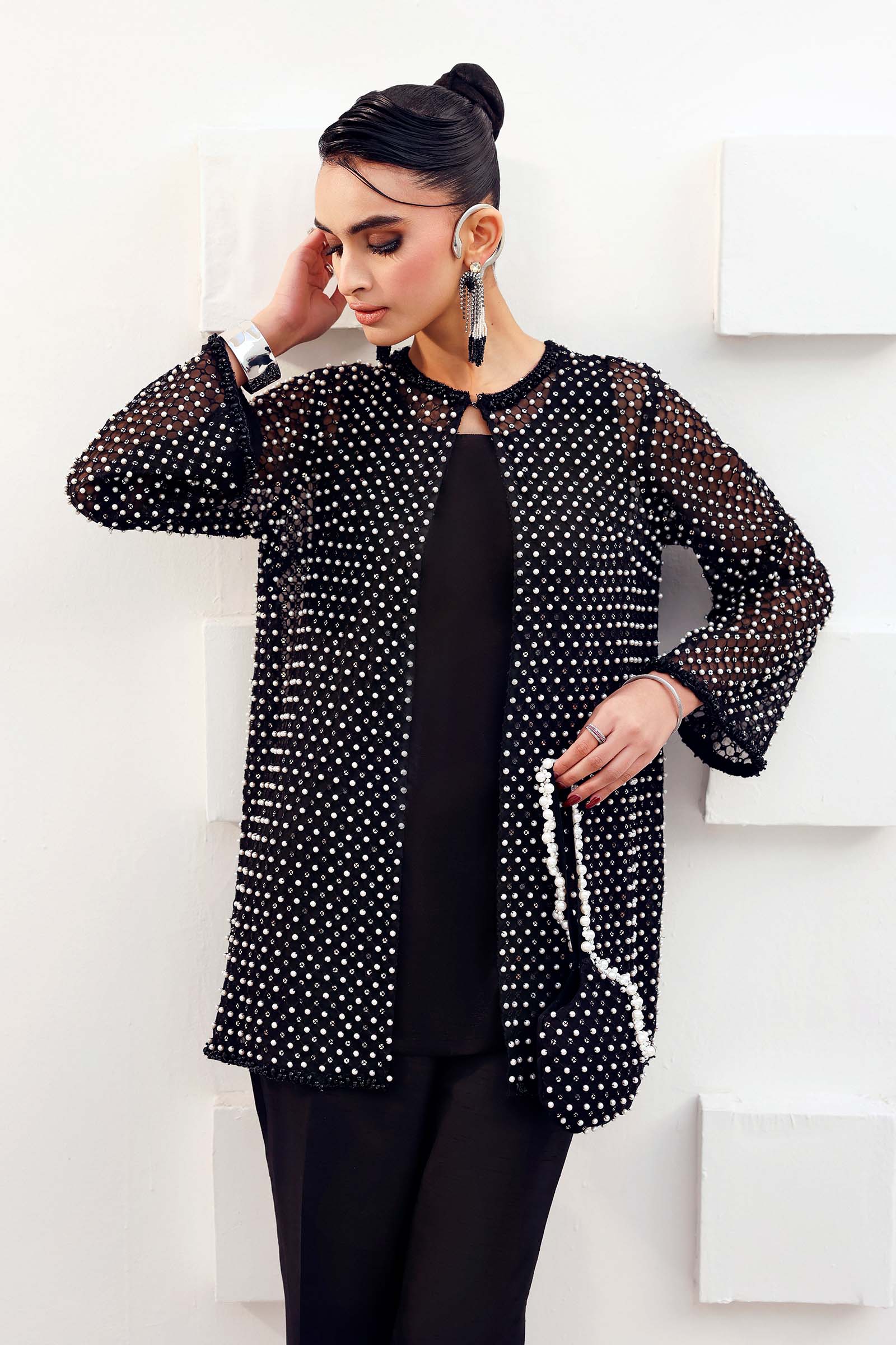 3 Piece Embroidered Organza Suit