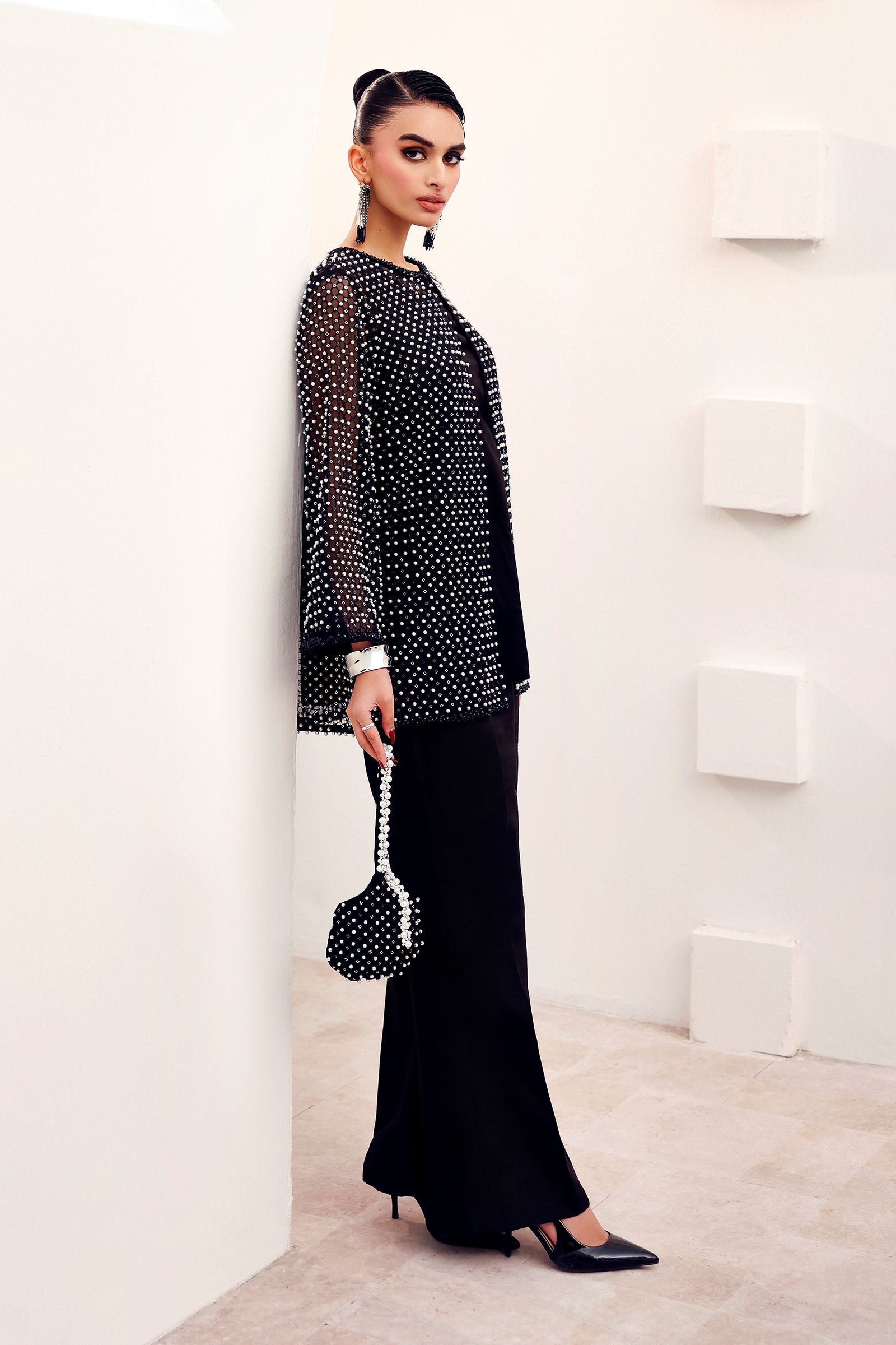 3 Piece Embroidered Organza Suit