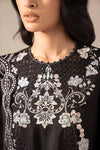 3 Piece Embroidered Raw Silk Suit