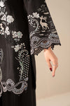 3 Piece Embroidered Raw Silk Suit