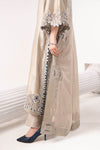 3 Piece Embroidered Self Tassel Silk Suit