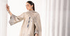 3 Piece Embroidered Self Tassel Silk Suit
