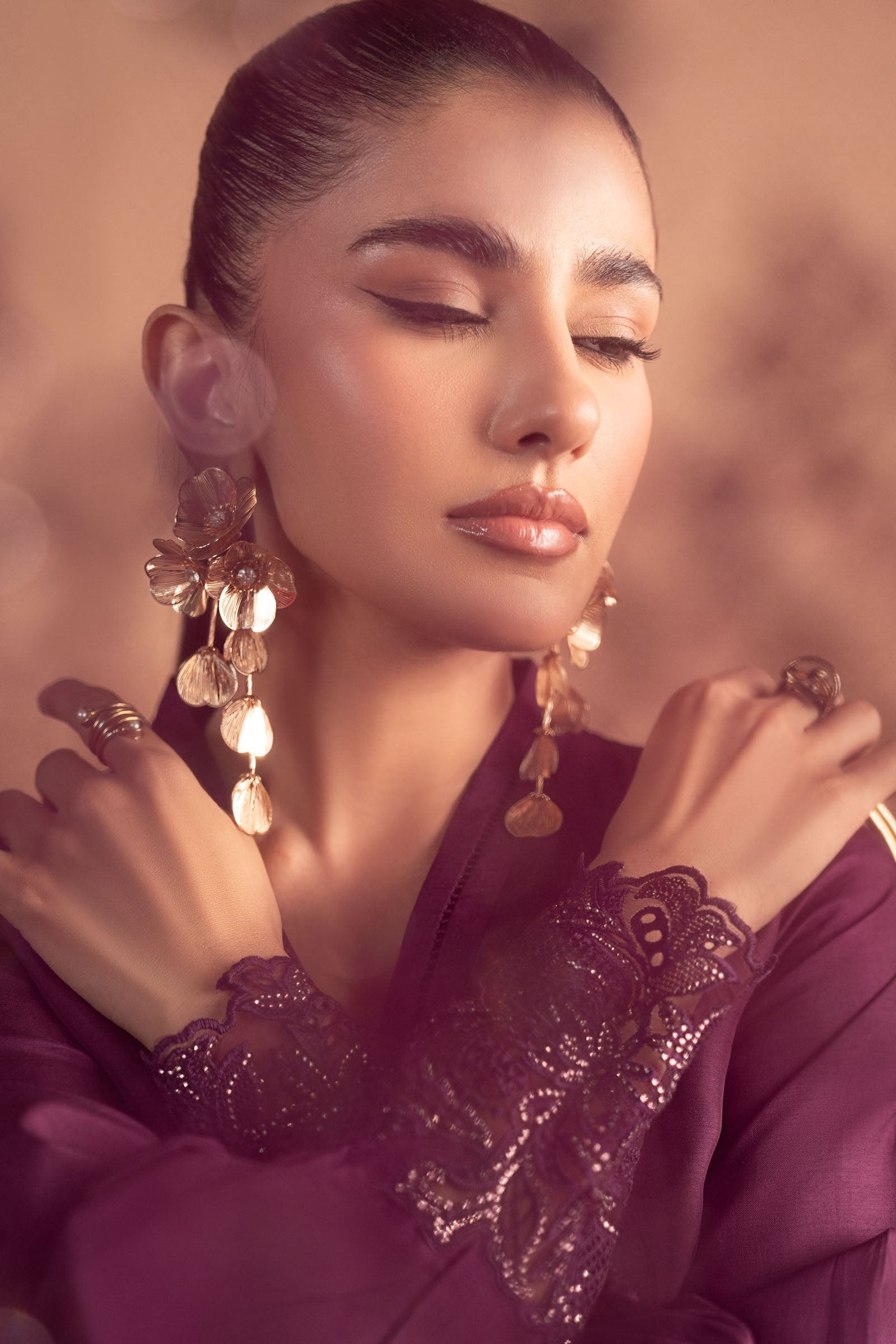 3 Piece Embroidered Tissue Silk Suit