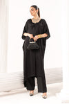 3 Piece Embroidered Satin Silk Suit