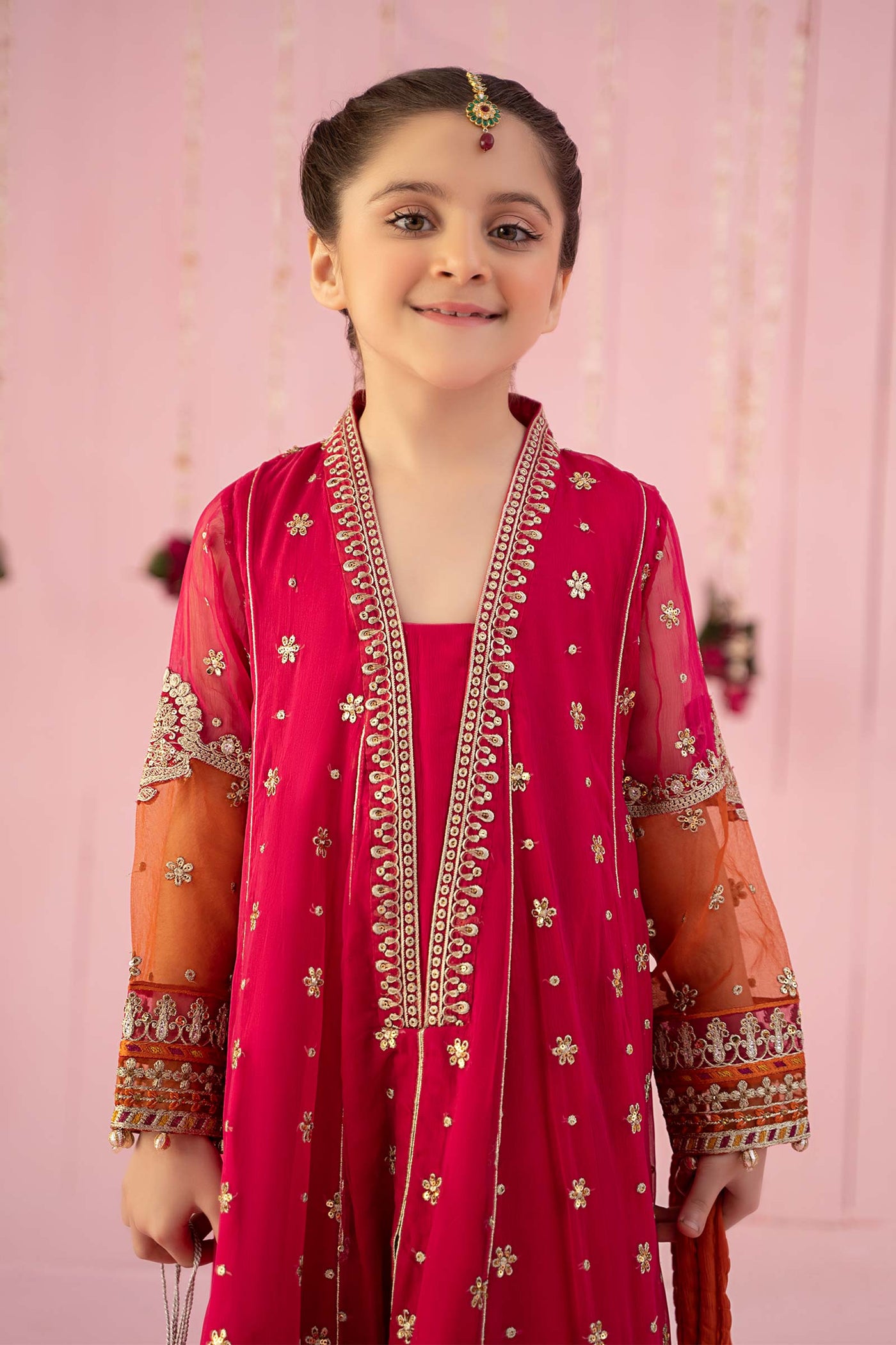 3 Piece Embroidered Chiffon Suit | MKS-EF24-02
