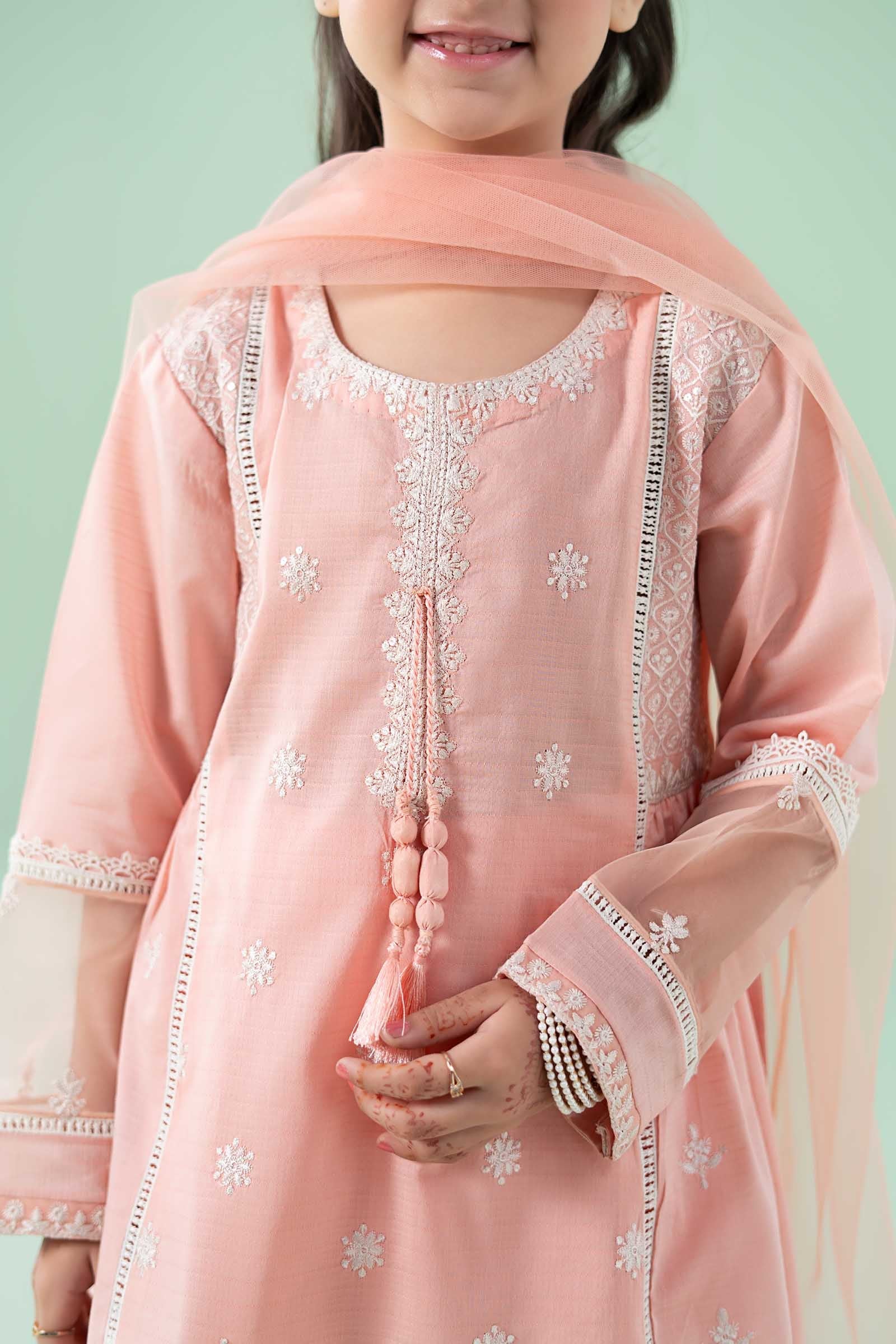 3 Piece Embroidered Dobby Suit