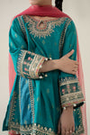3 Piece Embroidered Paper Cotton Jacquard Suit